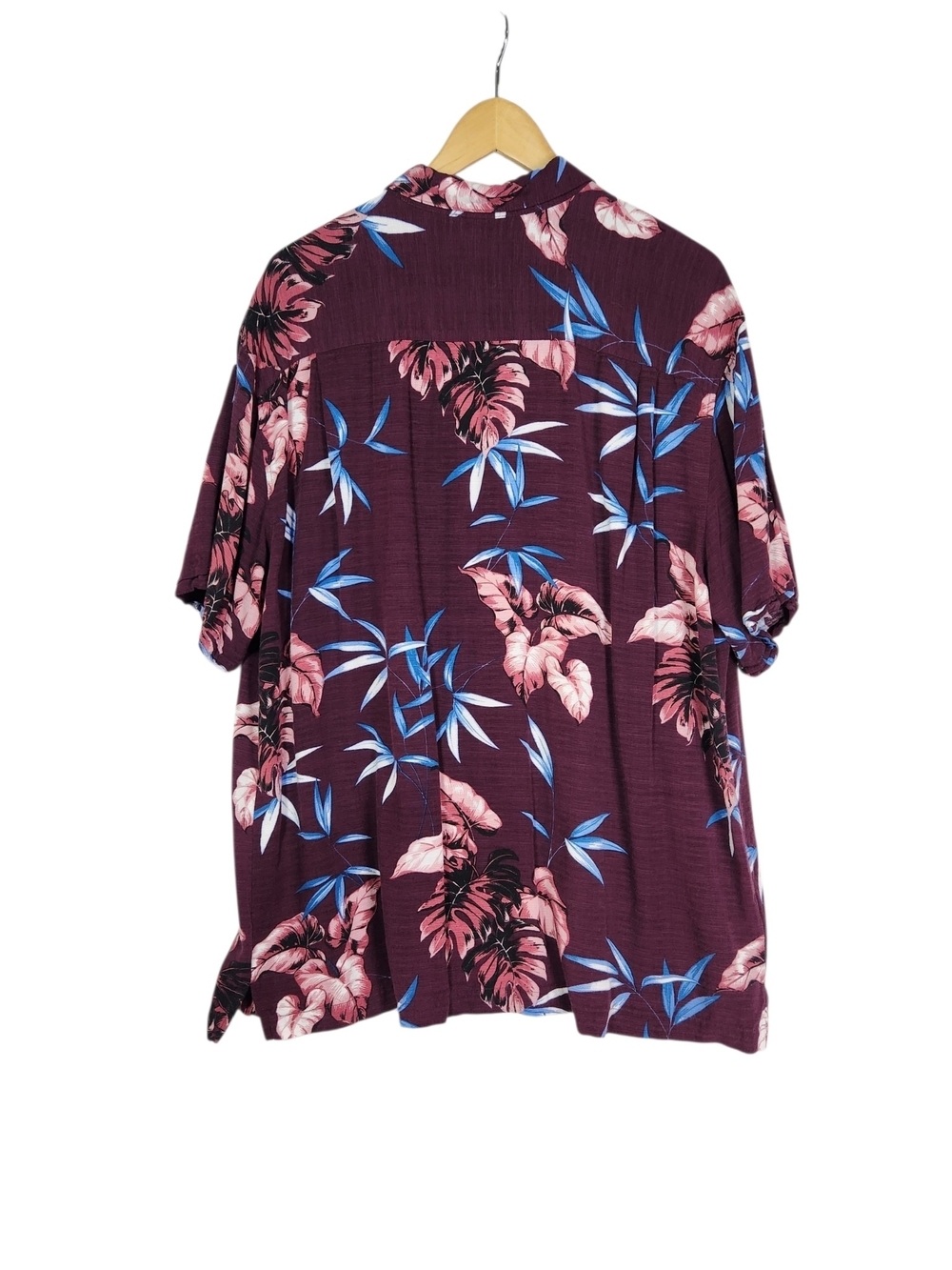 Cubavera Tropical Floral Camp Shirt XXL Purple Pink Blue Flowy Viscose Hawaiian - Picture 4 of 11